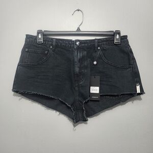 One Teaspoon Black Denim Jean Shorts Size 32 New With Tags
